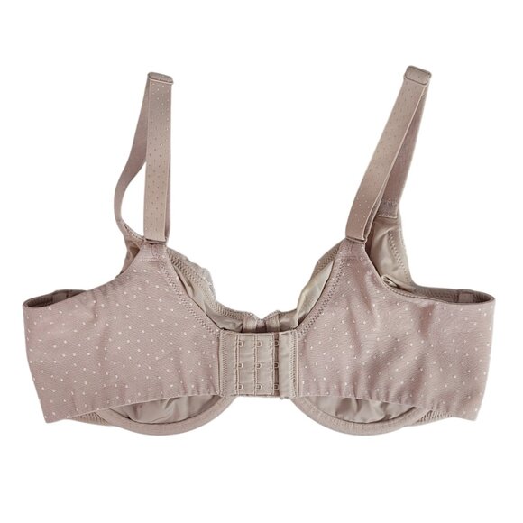 Wacoal Back Appeal Dot Jacquard Bra Tan 34DD Underwire Seamless Cup #855303 - Picture 5 of 10